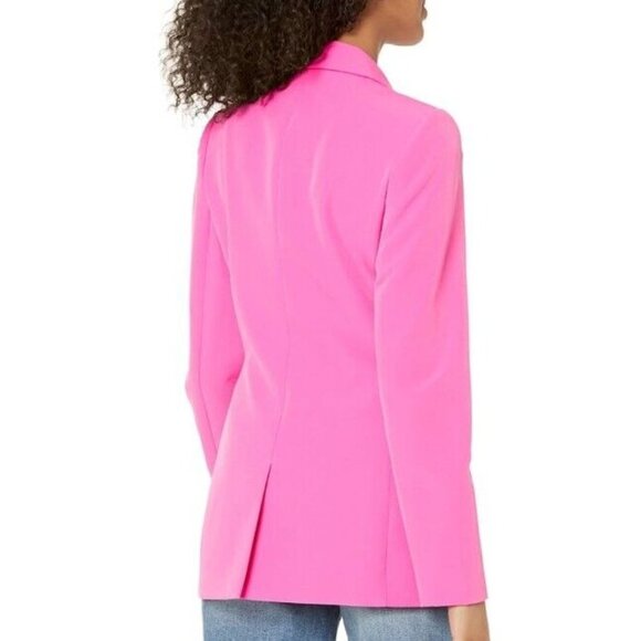 The Drop Woman's Size XS Blake Rose Pink Long Blazer Single Button NEW - Picture 2 of 6